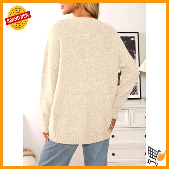 Oversized Tunic Sweater Chunky Knit Cozy Winter Pullover Y2K Chic Casual - Picture 4 of 6